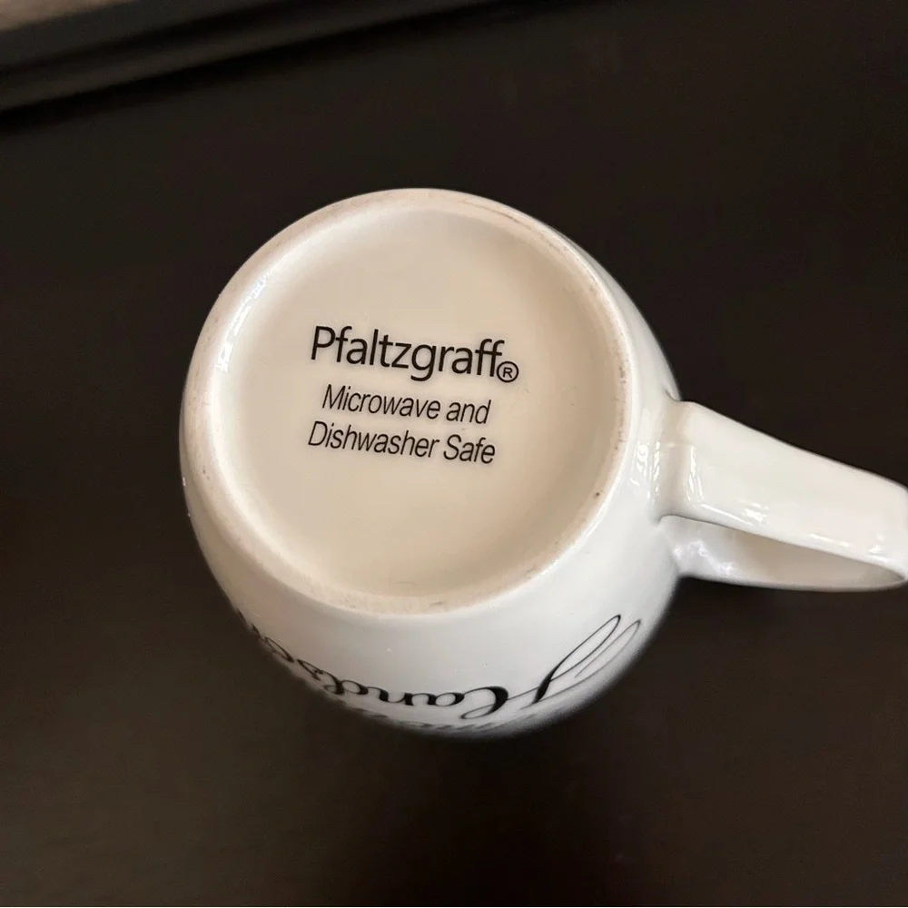 Pfaltzgraff “Good Morning Handsome” Mug Mustache Coffee Cup White Ceramic